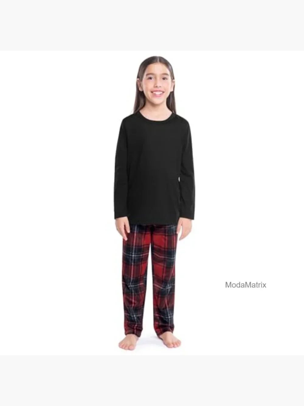 Large Matching Family Pajama Set - Cotton/Polyester, Red Plaid, 2 Piece